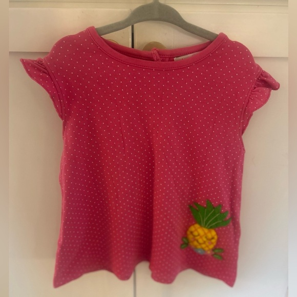 Pink polka dot pineapple tshirt 4T Boutique Brand Lily Pad adorable! - Picture 1 of 4